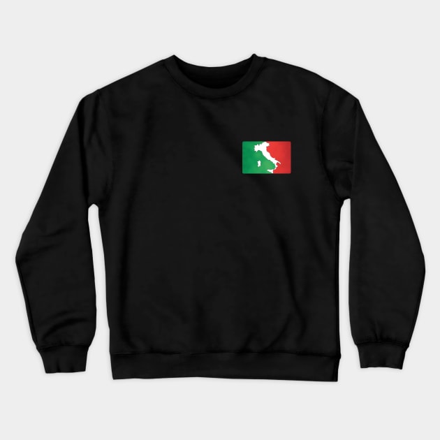 Italy map in Italian flag colors distressed style Crewneck Sweatshirt by Finji